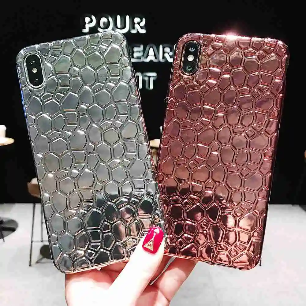 Crocodile pattern crack Back For iphone 6 6S 7 8 Plus Case Cover Anti-Slip Soft TPU Silicon XR X XS MAX Cases Capa |