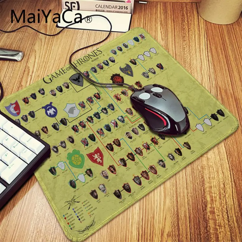 Lock Edge 20x25cm Maiyaca Игра престолов дома Противоскользящий резиновый игровой коврик для мыши xxl скоростная клавиатура мышь mat30x70cm ноутбук ПК Настольный коврик - Цвет: Lock Edge 20x25cm