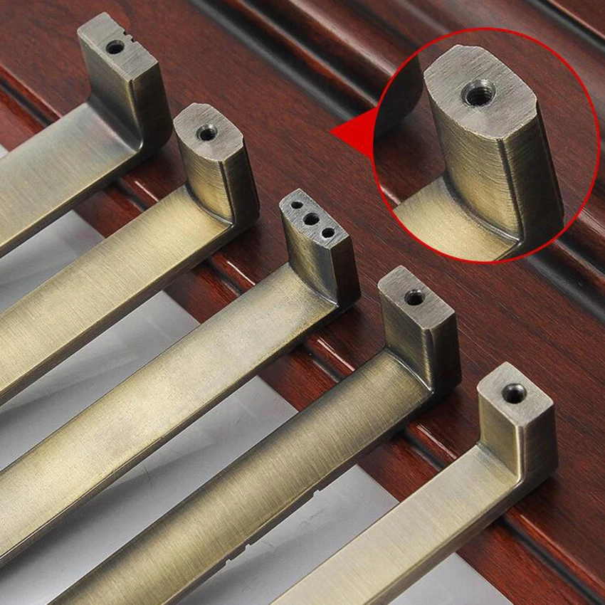 

European Simple Antique Wardrobe Cabinet Door Handle Retro Red Bronze Small Drawer Handle Knobs Furniture