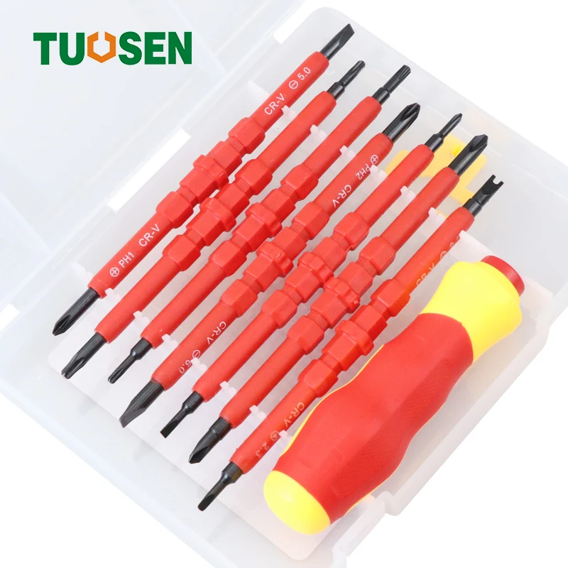 7 шт. набор магнитных отверток bity с шестигранным винтом phillips torx driver schroef bitset T10 PH0 PH2