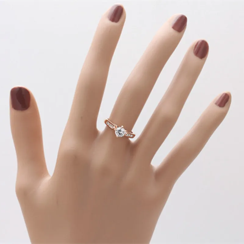 CC ювелирные изделия модные кольца для женщин цвета розового золота CZ