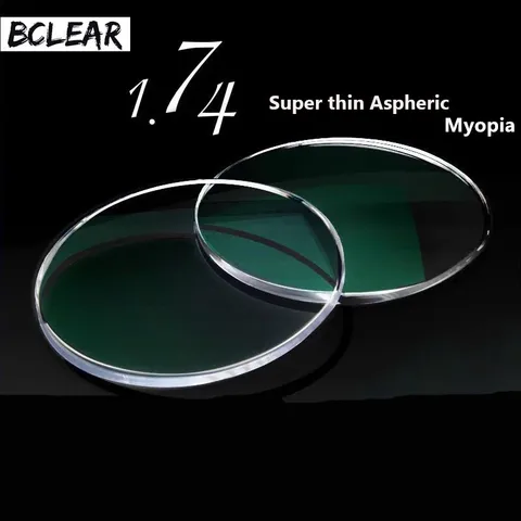 Линзы для очков BCLEAR 1,74, ультравысокий индекс, супертонкие асферические, для близорукости, для близорукости