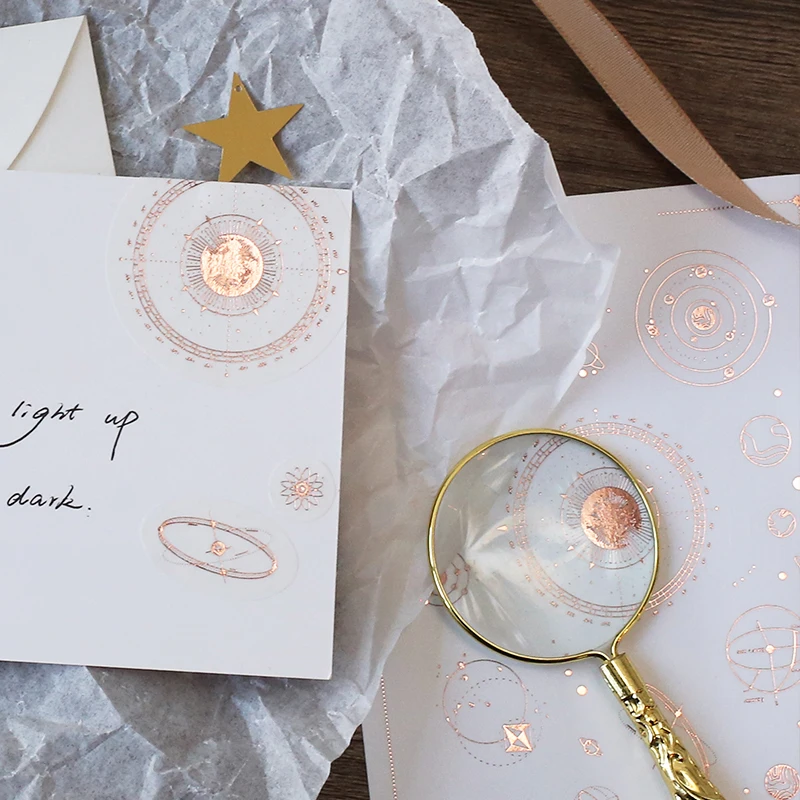 Розовое золото позолота клейкая лента наклейки для журналов блокнот дневная