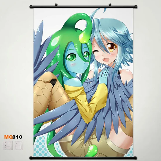 Аниме Манга Монстр мусумме не Iru Nichijou Настенная картина прокрутка 60x90 см обои 003|wall