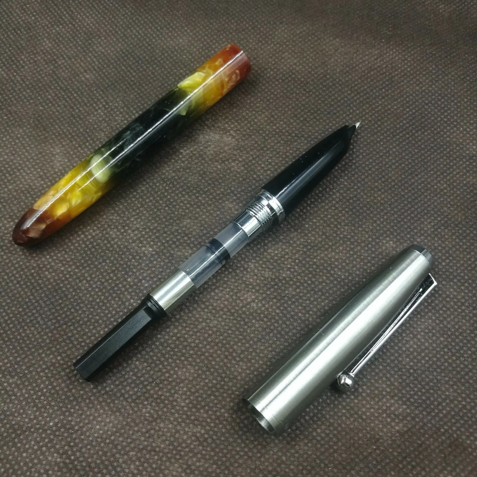 Jinhao 51A акриловая перьевая ручка цвета заката с Бобби ручной работы шлифованный наконечник канцелярские товары офисные школьные принадлежности penna stilografica