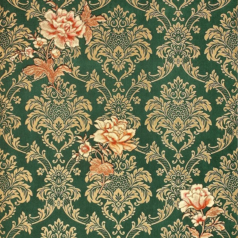 Роскошная 3D настенная бумага с розовым Дамасским рисунком фоновые обои для