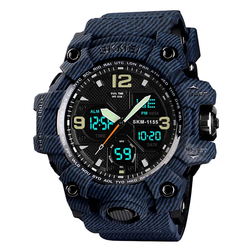 Часы Новая мода Секундомер reloj relogio skmei мужские спортивные часы с двойным дисплеем цифровые светодиодные электронные часы montre homme montre# A