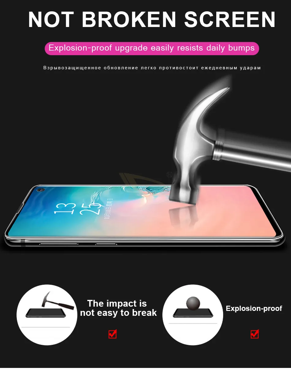 20D УФ полное клеевое Защитное стекло для экрана для samsung Galaxy S10E S8 S9 S10 PLus закаленное стекло Note 8 9 S8 защитная пленка