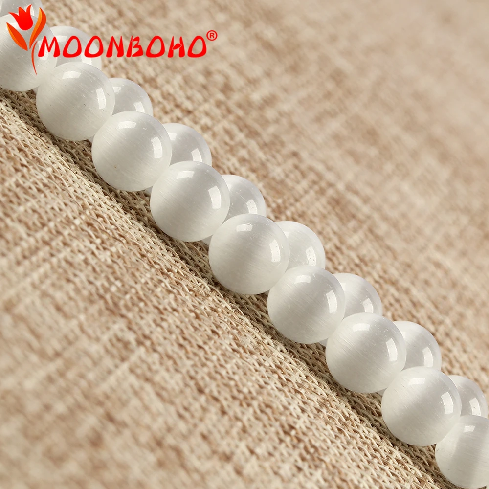 6 8 10 мм круглые белые бусины из натурального опалового камня для ювелирных