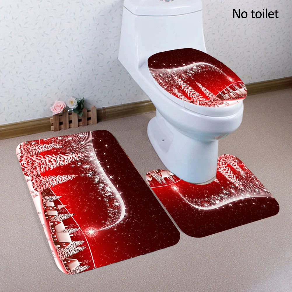 3 шт./компл. фантазии с днем Санта Клаус Туалет сиденья стопы подкладка для