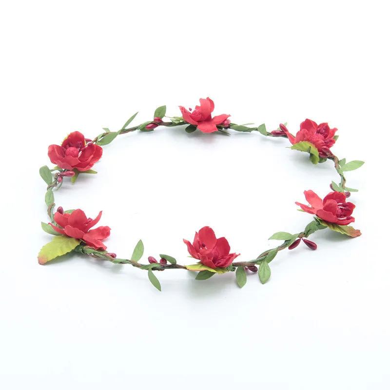 

fast shipping Bohemian Hair Crowns Flower Headbands Women Artificial Floral Hairbands for Girls Hair Beach Wedding Garlands