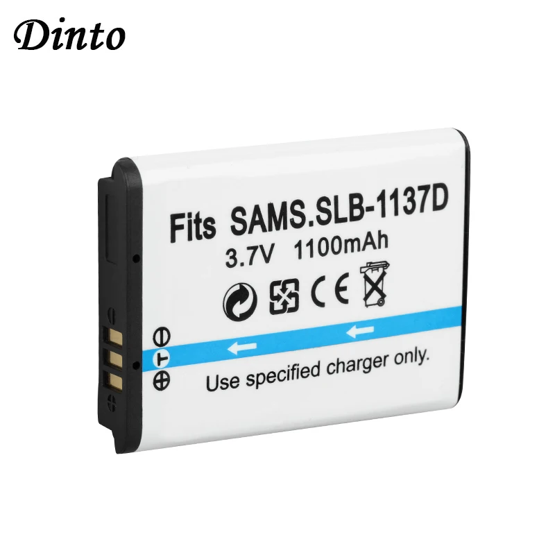 

Dinto 1pc 1100mAh SLB-1137D SLB1137D SLB 1137D Li-20B Li20B K5000 FNP-60 FNP60 Rechargeable Camera Battery for Samsung L74 NV11