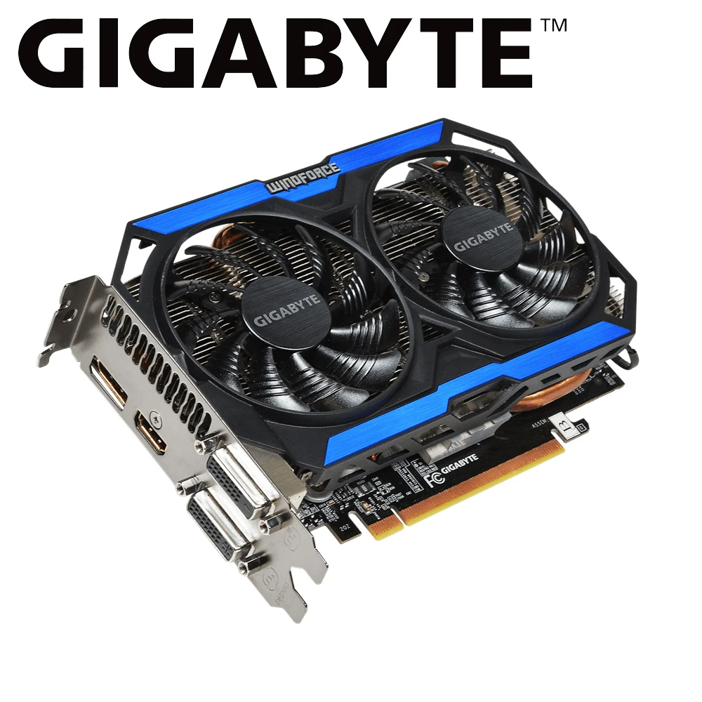 Графическая карта GIGABYTE gtx 960 2 GB 128Bit GDDR5 видеокарты от NVIDIA GeForce GTX960 gb Hdmi Dvi игровая б/у