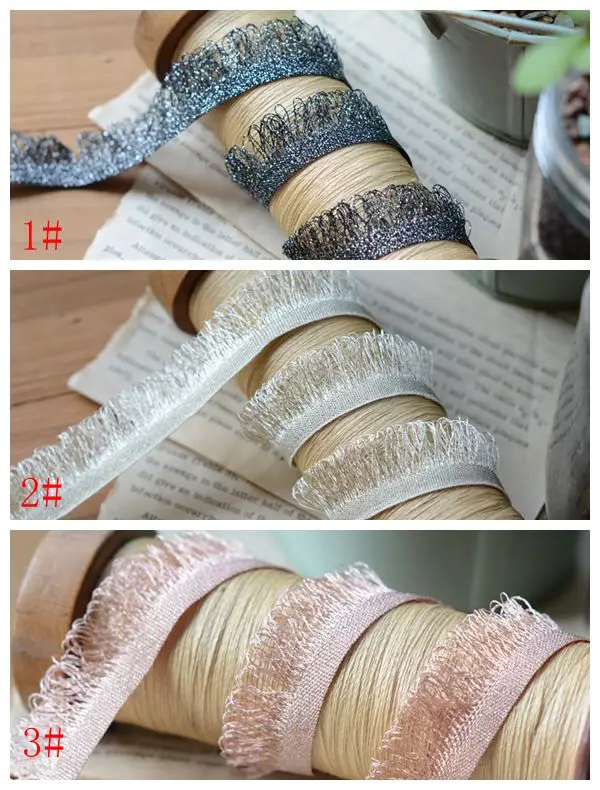 hot sale Lace accessories Three-colored tendrils bordered with gold silk lace width 2cm h0204 | Дом и сад