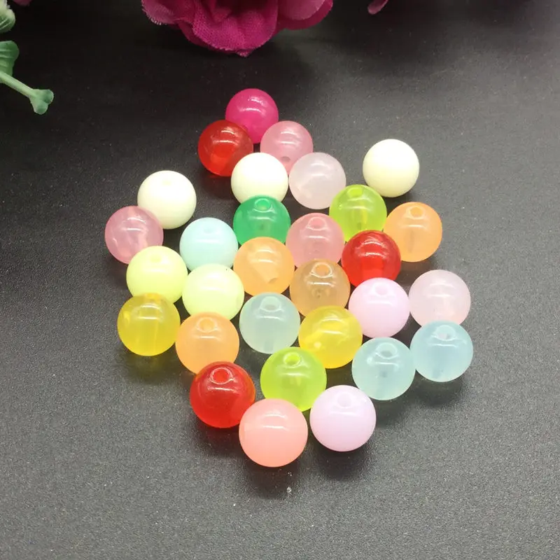 NiceBeads, 8 мм, 172 шт./лот, желе, акриловые бусины, модные, красивые, свободные, бусины для ювелирные изделия, изготовление браслетов, ожерелья