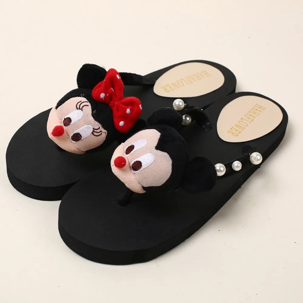 women slippers 2017summer non-slip female cute cartoon mickey sandals flat bottom Minnie beach flip flops A29 | Обувь