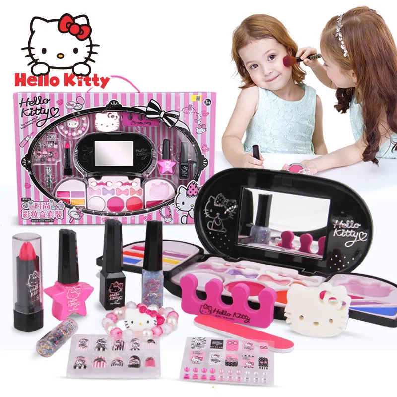 Игрушки для девочек HELLO KITTY детский косметический набор макияжа губ подарок на