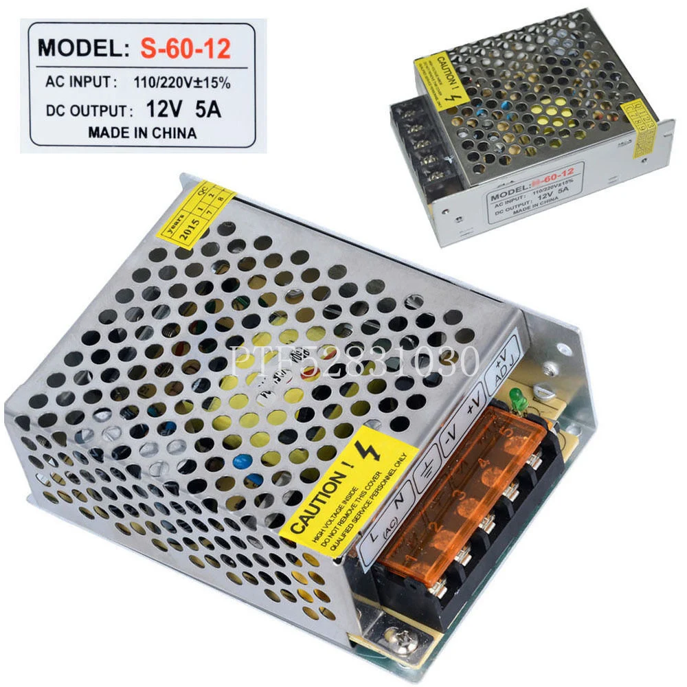 

AC 110V-220V TO DC 5V 12V 24V 1A 2A 3A 5A 10A 15A 20A 30A 50A Switch Power Supply Driver Adapter LED Strip Light