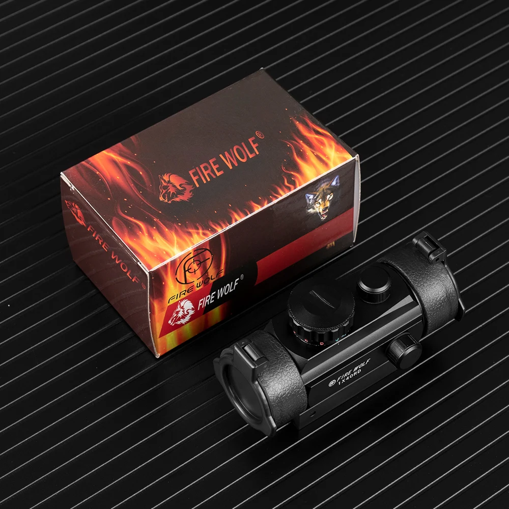 Охотничий тактический голографический прицел FIRE WOLF 1x40 оптический с красными и