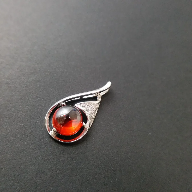 Fashion red ball necklaces pendants for women 925 sterling silver with Cubic Zironia stone pendant jewelry for ladies