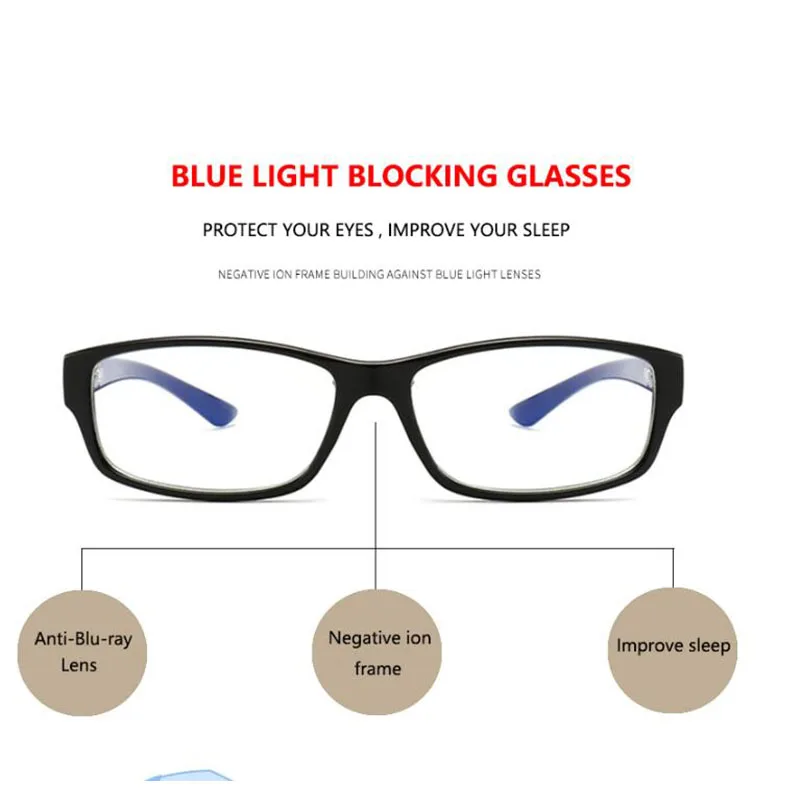 100% синий светильник очки для мужчин и женщин мужские игровые компьютерные с