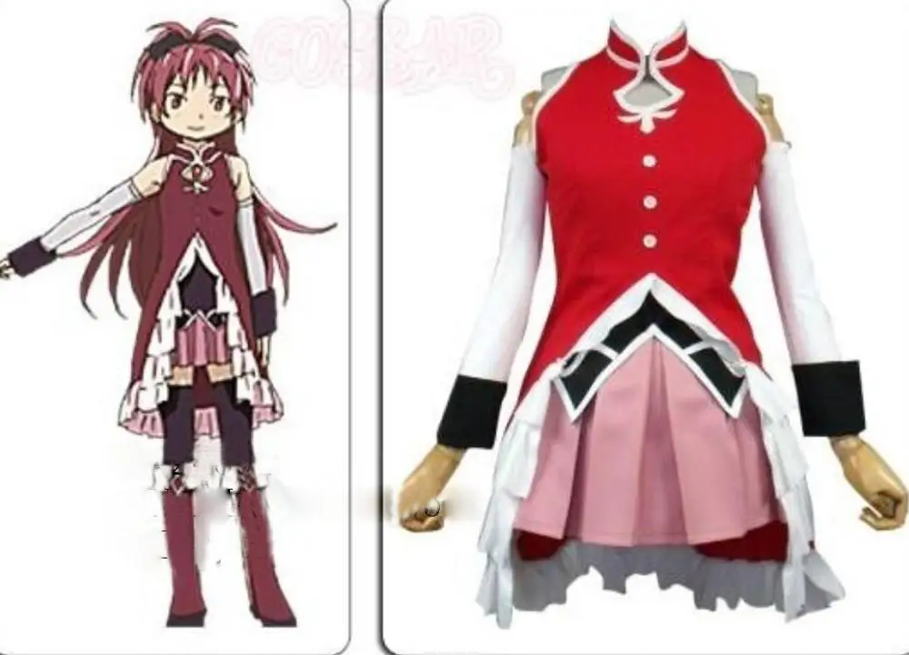 Костюм для косплея из аниме пуэлла Мадока Kyoko Sakura одежда Хэллоуина бесплатная