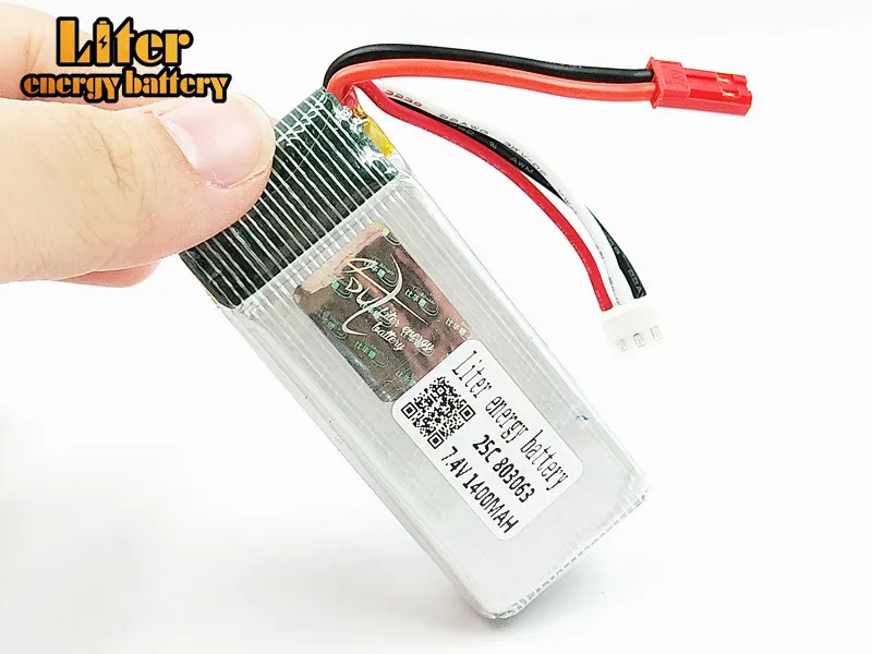 7 4 V 1400mAH lipo батарея JST вилка 803063 MJX X101/MJX X102H Rc Quadcopter запасная часть 2S Lipo