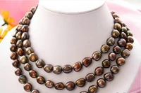 fast z2961 stunning 48 13mm coffee baroque fw pearl necklace 925 new