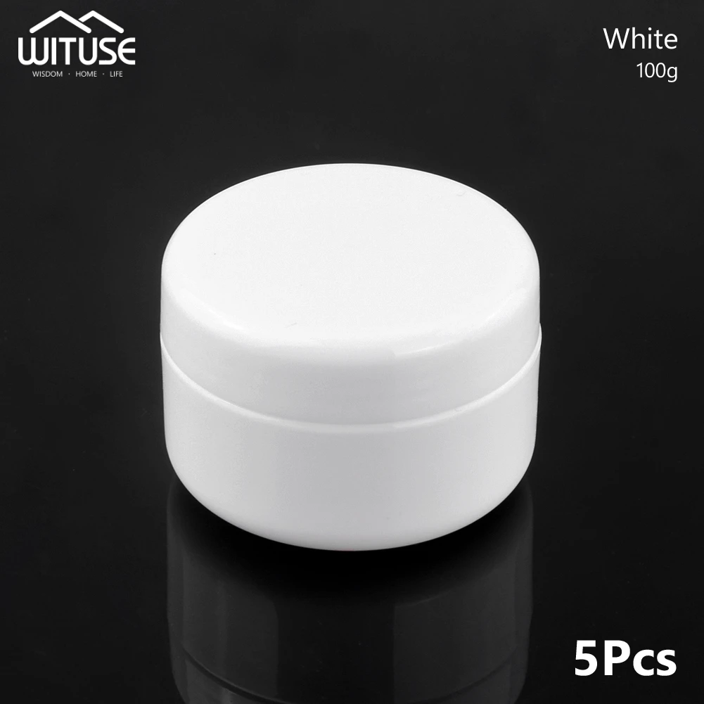 100g Purple 5 шт. пластиковая Пустая палитра банка судно с крышкой 20 мл 50 мл 100 мл флакон косметический многоразового использования бутылки путешествия крем-лосьон для лица косметический контейнер - Цвет: 100g Purple