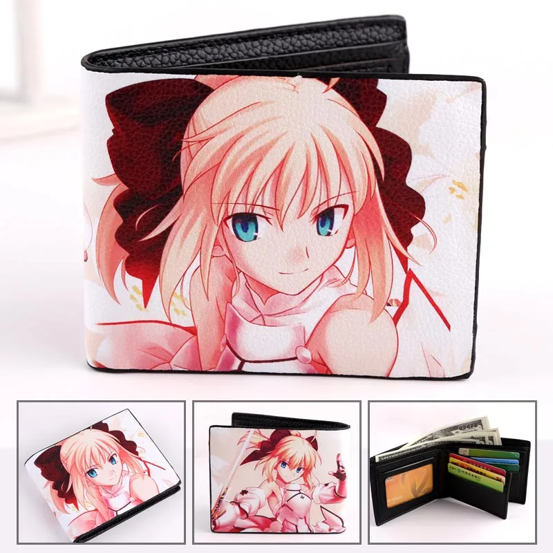 Fate Stay Night HITMAN REBORN Wallet Hetalia складной стильный цветной короткий кошелек держатель карты один удар человек нулевой мешок денег - Цвет: Fate Stay Night
