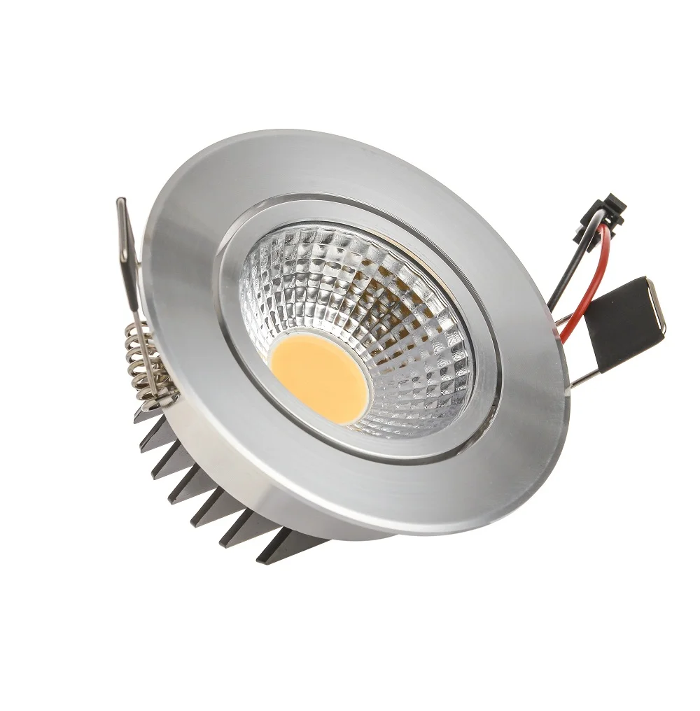 Dimmable 3W Cabinet LED Mini Downlight AC 85-265V Silver Shell Ceiling Recessed Light with Driver Warm / Nature White CE | Освещение