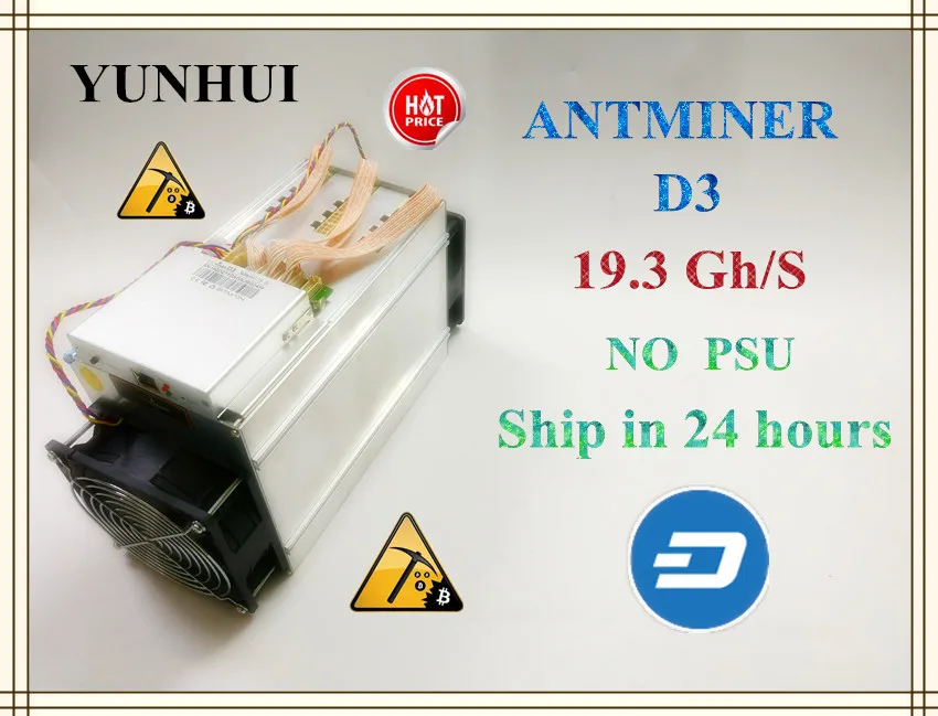

Antminer D3 19.3G Dash Miner X11 Dashcoin Mining Machine Without Power Supply