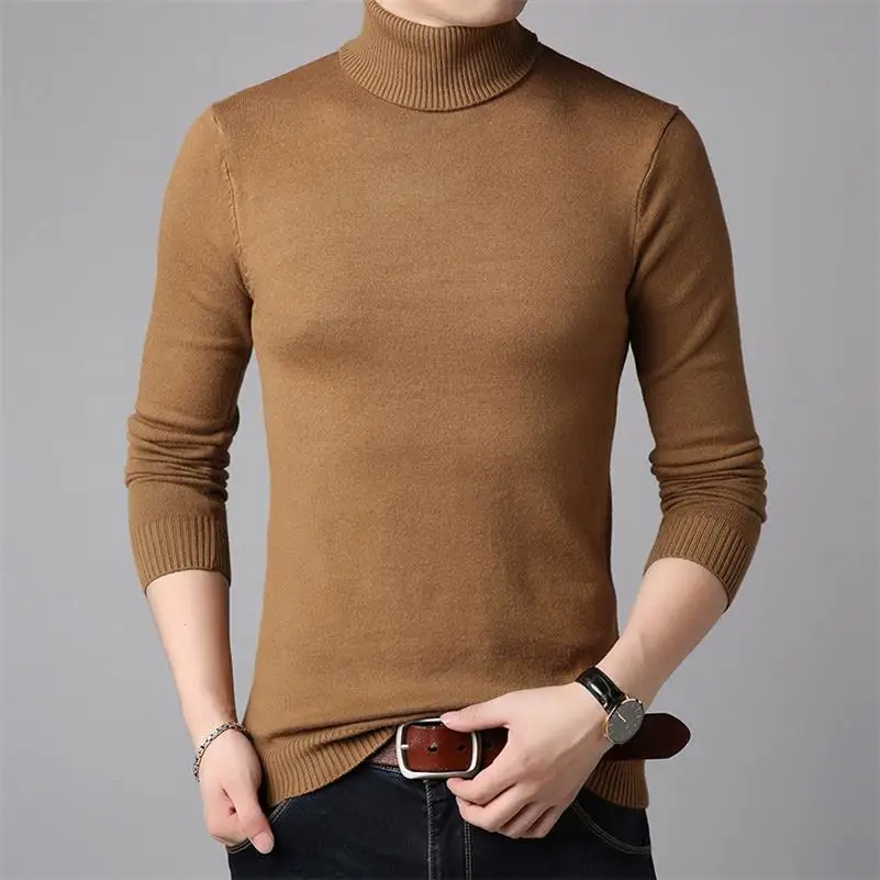 tuo se Winter Cashmere Thick Warm Sweater Men Turtleneck Brand Men's Sweater Slim Fit Pullover Men Knitwear Male Double Collar Sweaters - Цвет: tuo se