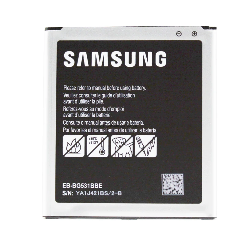 100% Оригинальные Замена Batteria для Samsung Galaxy Grand Prime g530f J5 j500 2600 мАч eb bg531bbe батареи