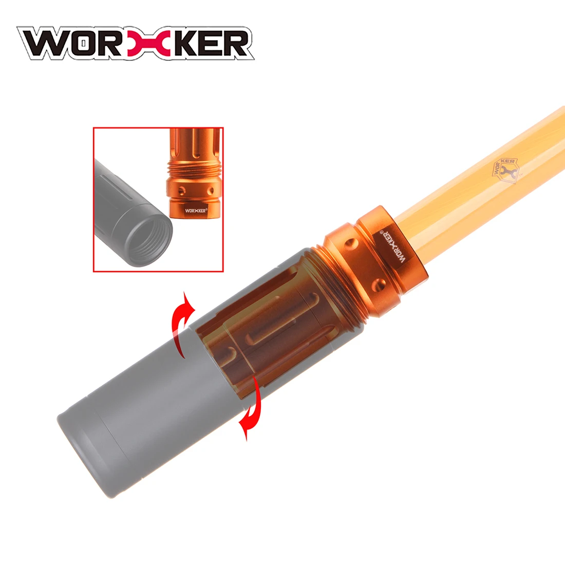 Worker Trident Barrel декоративная крышка с резьбой для LH Vector Gen.2/JM GEN.8/9 с 19 мм Внутренний Зуб Передняя Труба декоратор