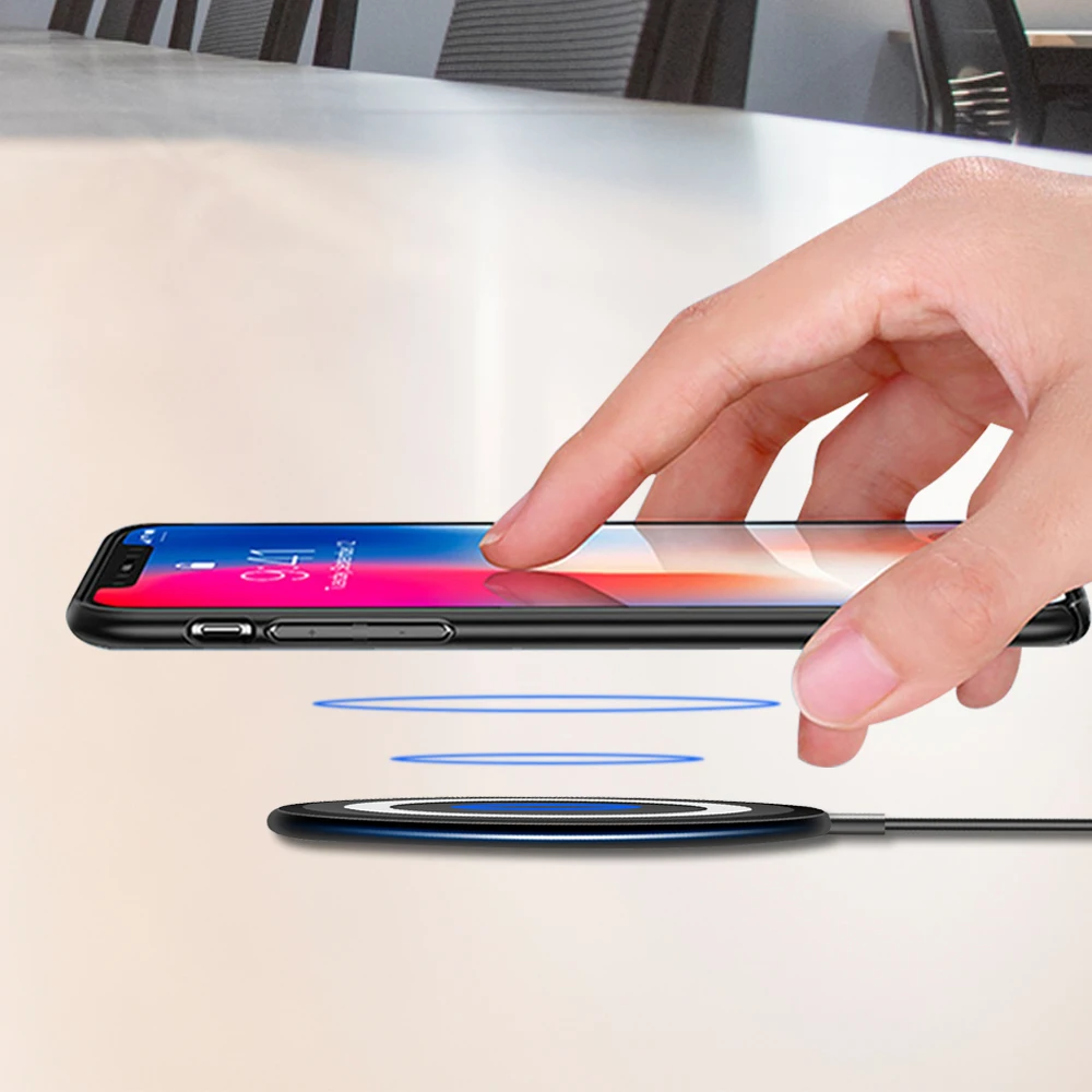 Ультратонкое Беспроводное зарядное устройство NYFundas qi 7 5 Вт для iphone XS MAX XR 8 plus X