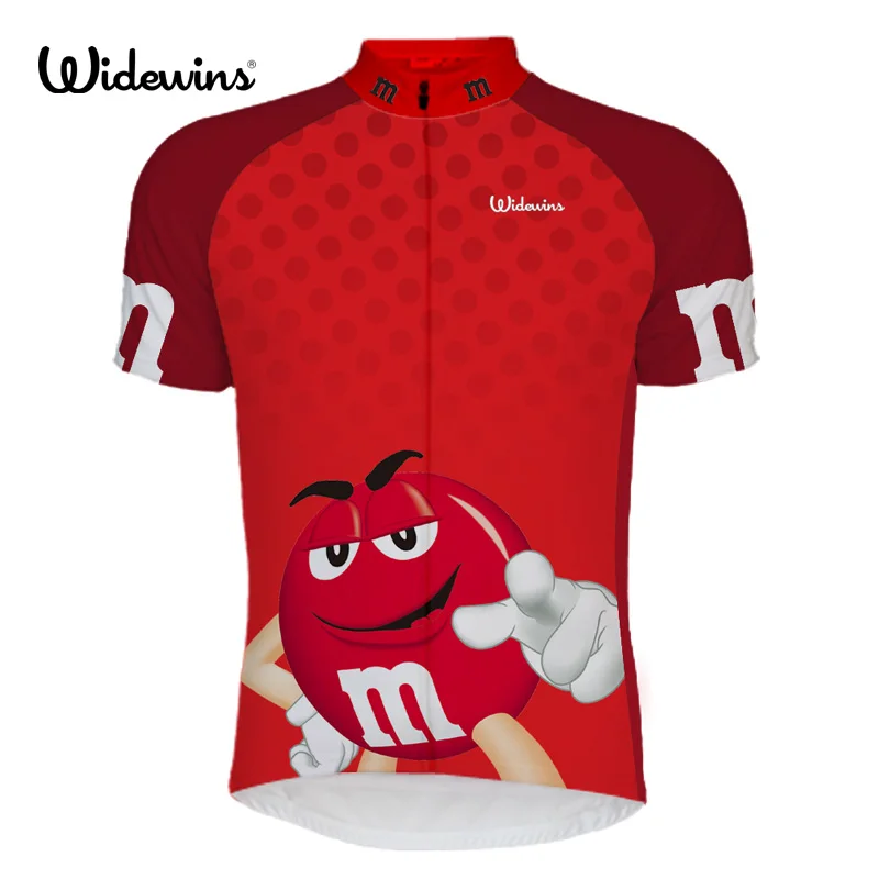 

M&M Cartoon funny Cycling jersey short sleeve summer Wear Mtb Road pro team brand cycling Jersey Ropa ciclismo maillot 6503