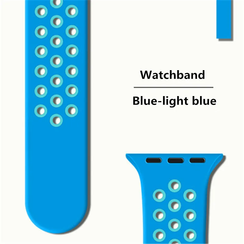 blue-light blue Soulusic 42 мм смарт-браслет кремнеземный ремешок Ремешок Красочные S226 умные часы аксессуары ремешок для мужчин wo мужской сменный ремешок - Цвет: blue-light blue
