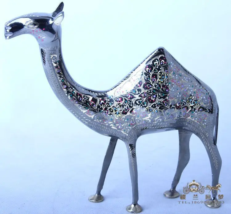 Пакистан бронзовую 12 дюймовый точка чистый черный цвет верблюд пустыня ремесла