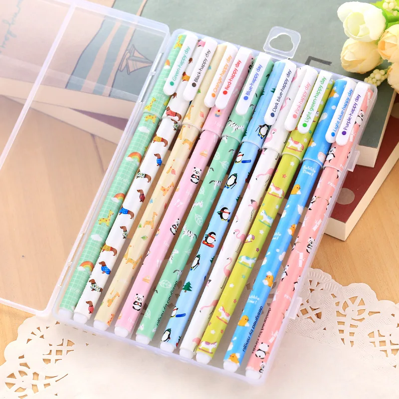 Цветные гелевые ручки с рисунком ainmals для письма милой пандой ролик ручка 0 38 мм