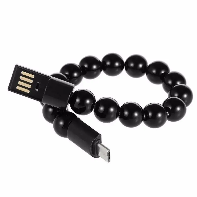 Кабель Micro USB2.0 для синхронизации данных и зарядки USB кабель с бусинами браслетом