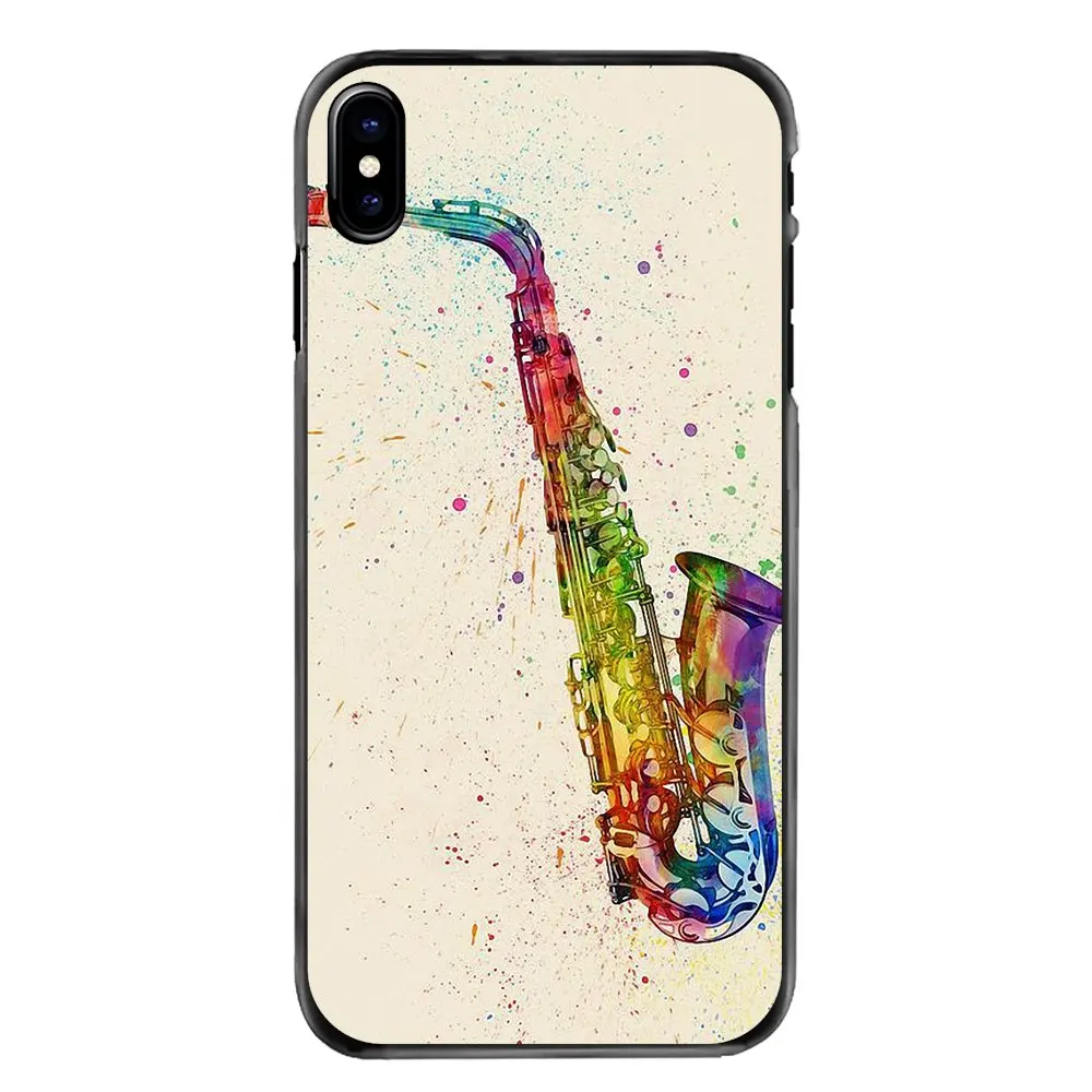Saxophone SAX Music jazz symbols Art Poster For iPhone 4 4S 5 5S 5C SE 6 6S 7 8 Plus X XR XS Max iPod Touch Phone Bag Case |