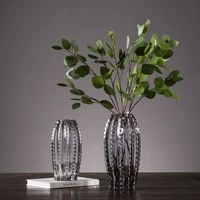 nordic wind glass vase flower arrangement home table dried flower vase bottle display