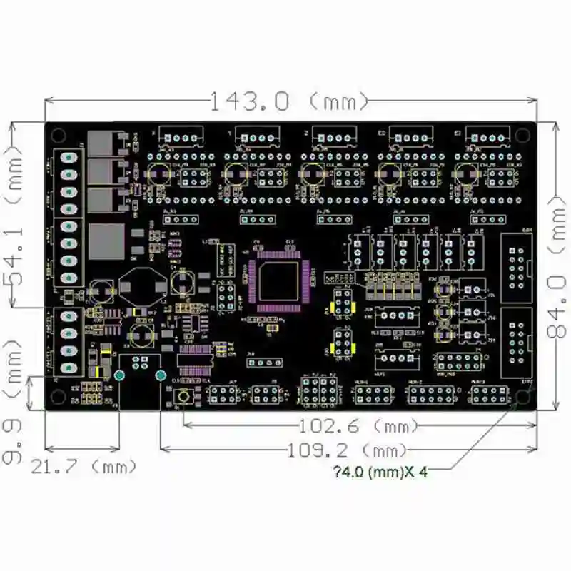 Плата контроллера PCB MKS Gen V1.4 интегрированная материнская плата совместима с