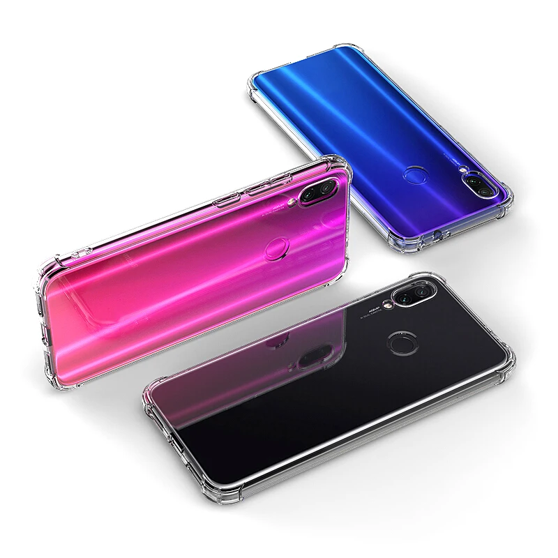 1000PCS Shockproof Soft Case For Xiaomi Redmi Note 7 Pro 6 5 Plus S2 6A 5A 4X Prime Anti-Knock Clear Transparent Silicone Cover |