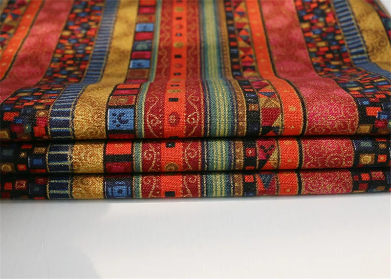 Современная цветная скатерть из хлопка и льна с кисточками вышивкой