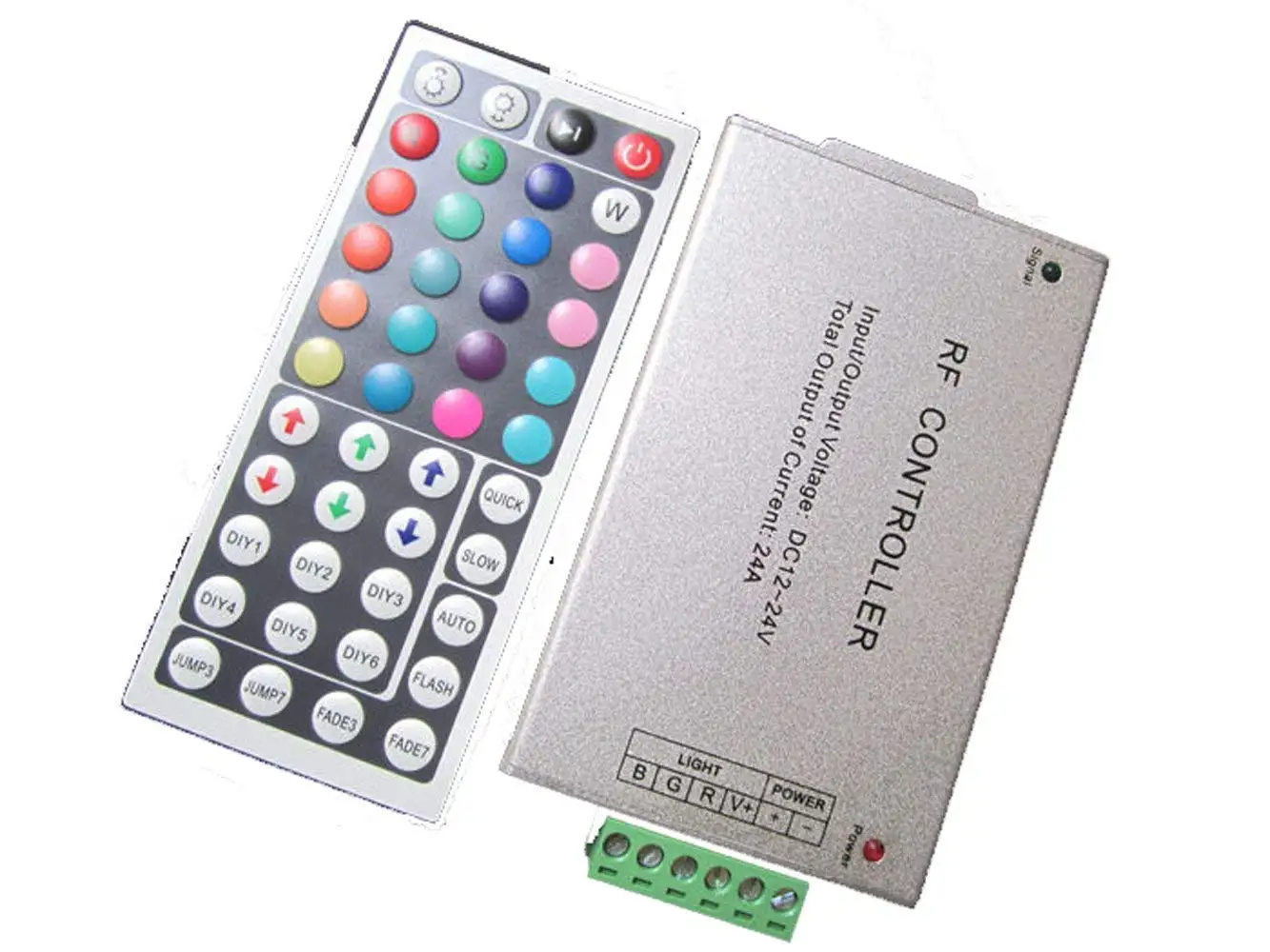 

12V-24V DC 20A 240W 44Key IR Remote Controller for RGB LED Strip 5050 3528 SMD