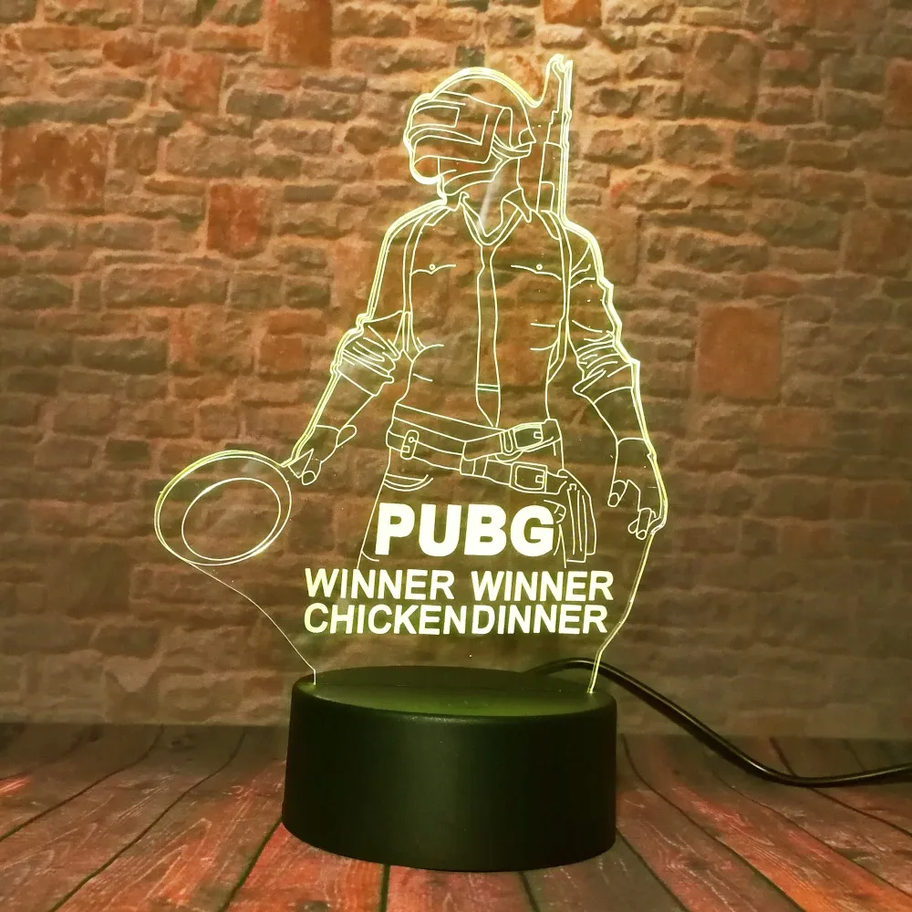 Крутой 3D новый популярный в мире игровой плеер FPS Unknown's Battlegrounds Lamp PUBG Winner