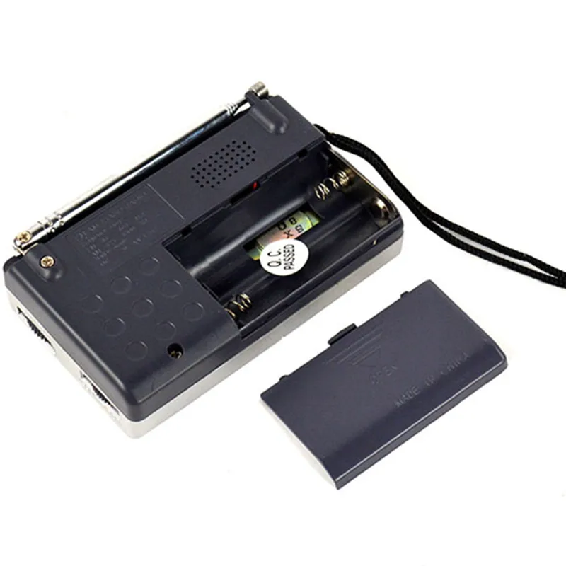 BC-R119 Mini Portable AM FM Radio Slim Telescopic Antenna With Strap World Receiver Loudpeaker |