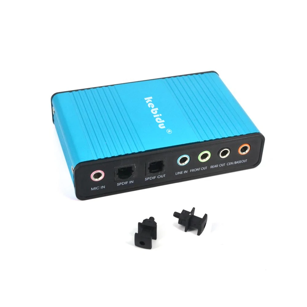 Kebidu 6-канальная USB 2 0 Звуковая внешняя карта контроллер звуковой карты SPDIF CM6206